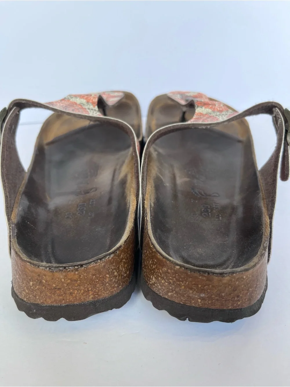 Birkenstock Papillio Ghiza Orange Thong Boho Floral Sandals